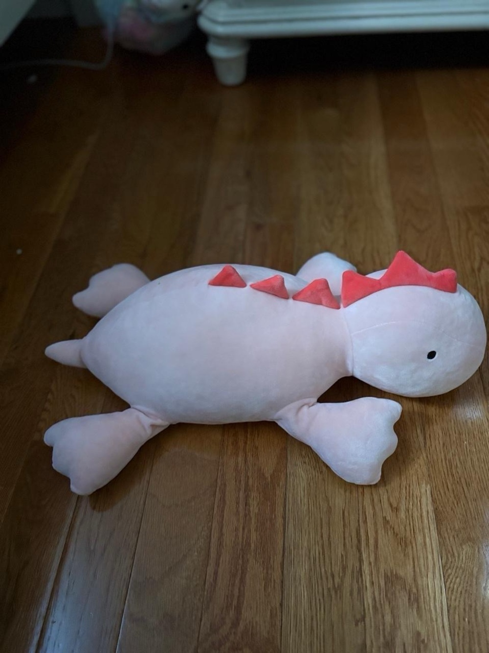 Target Pink Plush Dino Pillow with Coral Spikes